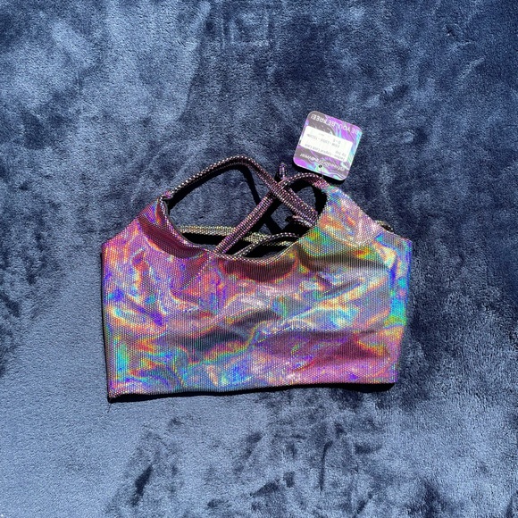 Freedom Rave Wear Technological Lush Lace Up Top - Picture 1 of 5